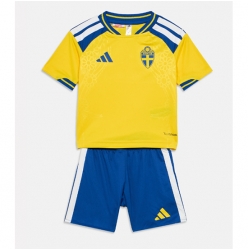 Sverige Hjemmedraktsett Barn VM 2026 Kortermet (+ Korte bukser)