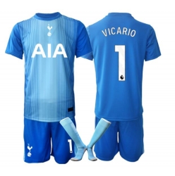Tottenham Hotspur Guglielmo Vicario #1 Keeper Bortedraktsett Barn 2025-26 Kortermet (+ Korte bukser)