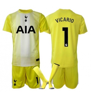 Tottenham Hotspur Guglielmo Vicario #1 Keeper Tredjedraktsett Barn 2025-26 Kortermet (+ Korte bukser)