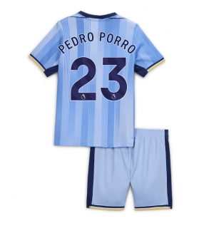 Tottenham Hotspur Pedro Porro #23 Bortedraktsett Barn 2024-25 Kortermet (+ Korte bukser)