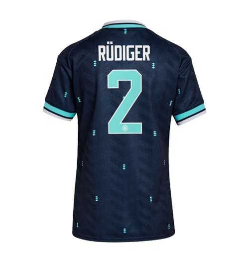 Tyskland Antonio Rudiger #2 Bortedrakt Dame VM 2026 Kortermet Tyskland Antonio Rudiger #2 Bortedrakt Dame VM 2026 Kortermet