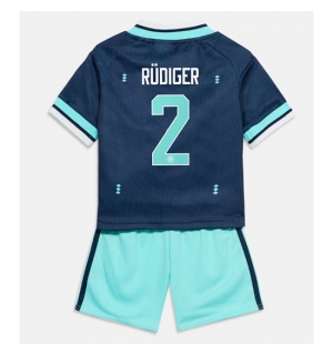 Tyskland Antonio Rudiger #2 Bortedraktsett Barn VM 2026 Kortermet (+ Korte bukser)