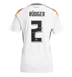 Tyskland Antonio Rudiger #2 Hjemmedrakt Dame EM 2024 Kortermet