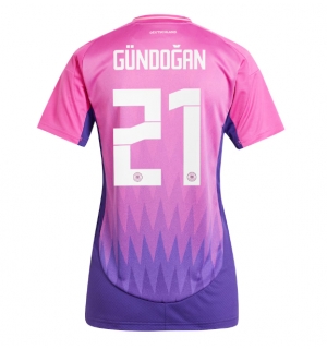 Tyskland Ilkay Gundogan #21 Bortedrakt Dame EM 2024 Kortermet
