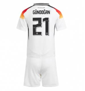 Tyskland Ilkay Gundogan #21 Hjemmedraktsett Barn EM 2024 Kortermet (+ Korte bukser)