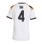 Tyskland Jonathan Tah #4 Hjemmedrakt Dame VM 2026 Kortermet Tyskland Jonathan Tah #4 Hjemmedrakt Dame VM 2026 Kortermet