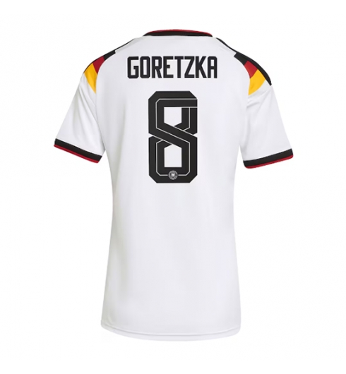 Tyskland Leon Goretzka #8 Hjemmedrakt Dame VM 2026 Kortermet Tyskland Leon Goretzka #8 Hjemmedrakt Dame VM 2026 Kortermet