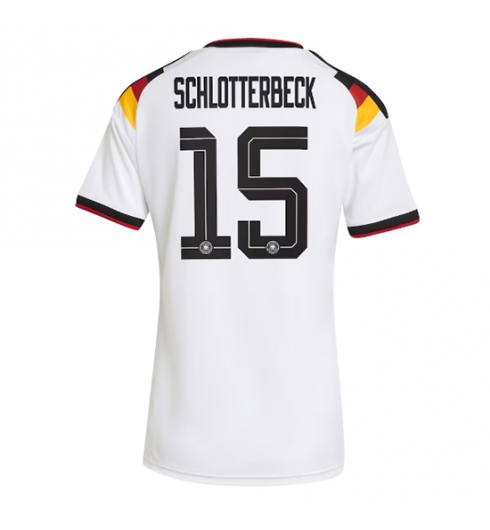 Tyskland Nico Schlotterbeck #15 Hjemmedrakt Dame VM 2026 Kortermet Tyskland Nico Schlotterbeck #15 Hjemmedrakt Dame VM 2026 Kortermet