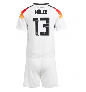 Tyskland Thomas Muller #13 Hjemmedraktsett Barn EM 2024 Kortermet (+ Korte bukser)