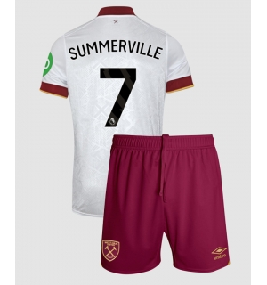West Ham United Crysencio Summerville #7 Tredjedraktsett Barn 2024-25 Kortermet (+ Korte bukser)
