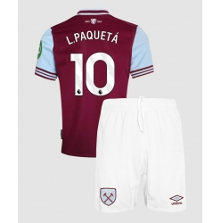 West Ham United Lucas Paqueta #10 Hjemmedraktsett Barn 2024-25 Kortermet (+ Korte bukser)