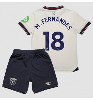 West Ham United Mateus Fernandes #18 Bortedraktsett Barn 2025-26 Kortermet (+ Korte bukser)
