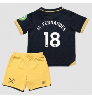 West Ham United Mateus Fernandes #18 Tredjedraktsett Barn 2025-26 Kortermet (+ Korte bukser)