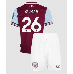 West Ham United Max Kilman #26 Hjemmedraktsett Barn 2024-25 Kortermet (+ Korte bukser)