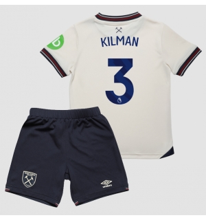 West Ham United Max Kilman #3 Bortedraktsett Barn 2025-26 Kortermet (+ Korte bukser)