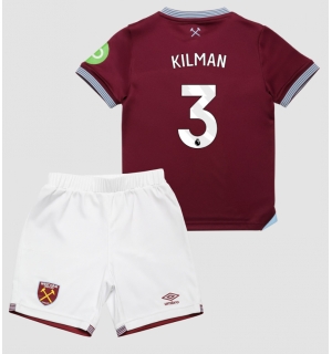 West Ham United Max Kilman #3 Hjemmedraktsett Barn 2025-26 Kortermet (+ Korte bukser)