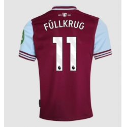 West Ham United Niclas Fullkrug #11 Hjemmedrakt 2024-25 Kortermet