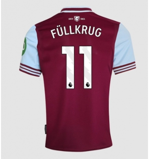 West Ham United Niclas Fullkrug #11 Hjemmedrakt 2024-25 Kortermet