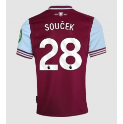 West Ham United Tomas Soucek #28 Hjemmedrakt 2024-25 Kortermet