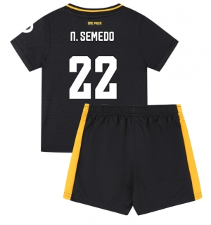 Wolves Nelson Semedo #22 Bortedraktsett Barn 2024-25 Kortermet (+ Korte bukser)