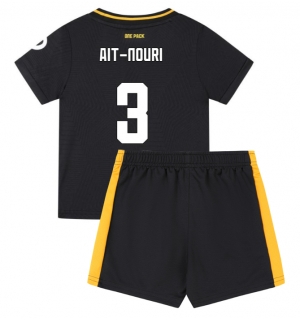 Wolves Rayan Ait-Nouri #3 Bortedraktsett Barn 2024-25 Kortermet (+ Korte bukser)