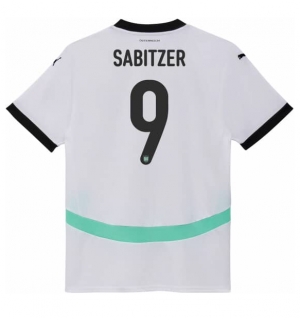 Østerrike Marcel Sabitzer #9 Bortedrakt Dame EM 2024 Kortermet